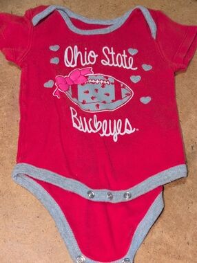 ❤️‍🔥10/$10❤️‍🔥 Baby Ohio State Buckeyes Red Onesie Size 3-6M